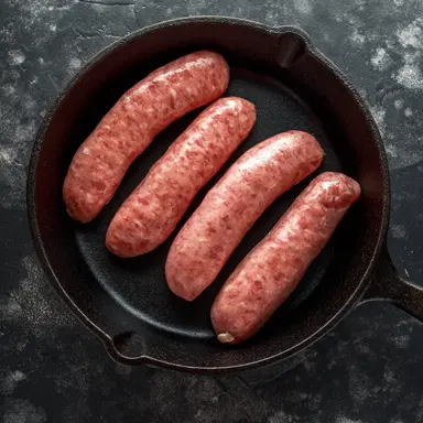 Just Beef Sausages, (100% grass fed beef, grain free, additive free, salt-free, quick frozen, un-aged)
