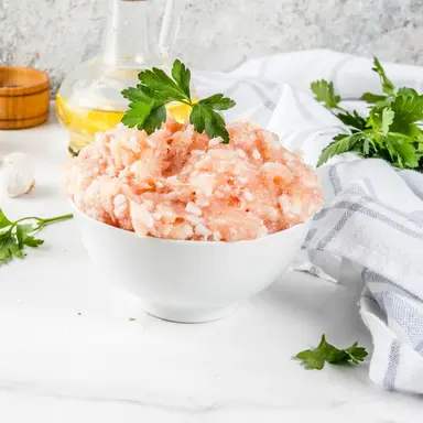 Thịt gà xay thả vườn (đông lạnh nhanh, chưa lão hóa)
