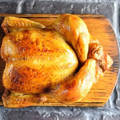 Free range chicken whole large (min weight 1.6kg) (unaged, quick frozen, oven-ready)