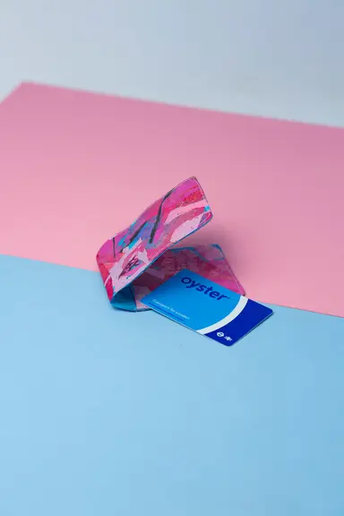 Card wallet: blue and pink