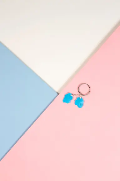 Keyring: Small blue Two Charm Hama Time Accessory