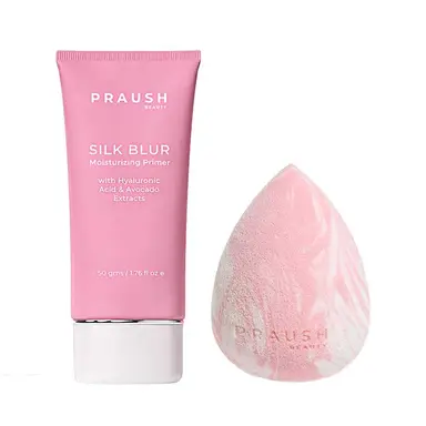 1 Celestial Super Soft Makeup Sponge + 1 Silk Blur Moisturizing Primer, 50g - Flawless Face Bundle