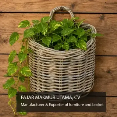 Rattan basket hanging