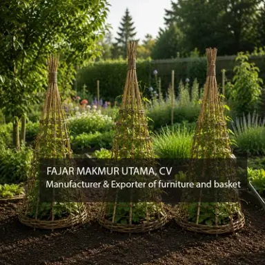Natural Rattan Plant Trellis