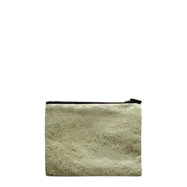 Cream & Gold Metallic Zip Purse