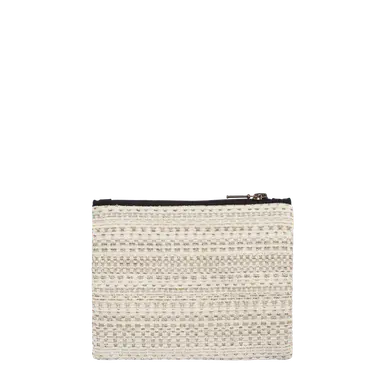Metallic Cream Zip Purse