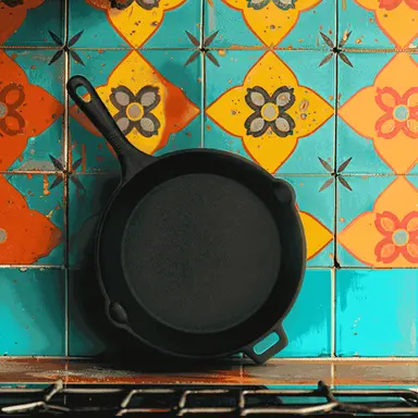Chảo Sắt Roca Europa - 25CM - 100% Tự Nhiên & Chống Dính | Đã Được Seasoning Bằng Dầu | Tay Cầm Bao Bông & Túi Lưu Trữ | Sản Xuất Tại Ấn Độ