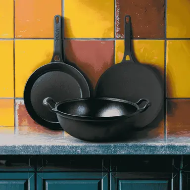 Roca Chulha Champion's [Rustic Cooking with Modern Style] | Nix Skillet - 24 CM & Triton Kadai - 24CM & Nix Roti Tawa - 26CM | Handle Sleeves & Storag