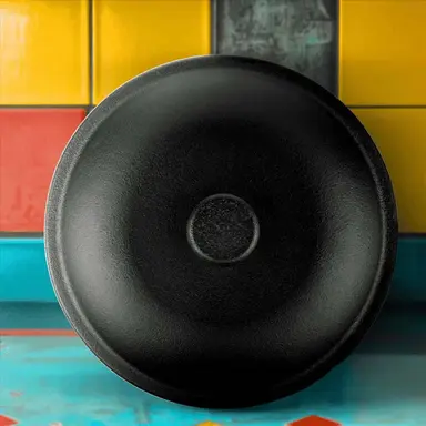 Roca Nix Cast Iron Lid - 24CM for Skillet, Dutch Oven & Kadai | 100% Natural | Pre-Seasoned Oil | Storage Bag | Made in India