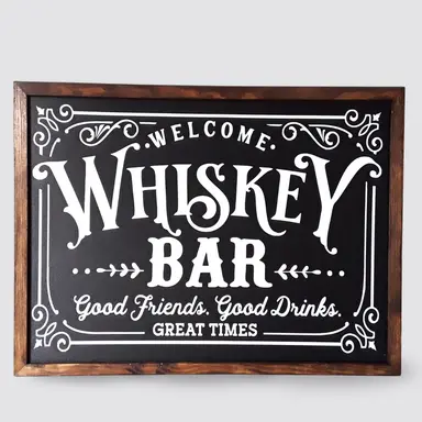 WHISKEY BAR Dekoschild Männerhöhle Dekoration