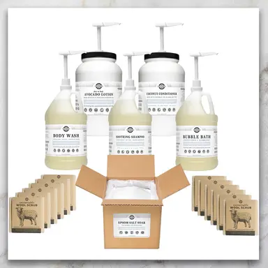 Bath & Body Starter Bundle | Plastic Display Bottles | Unscented