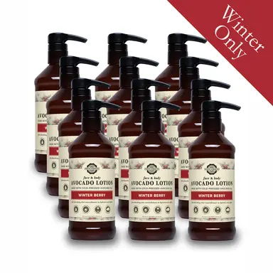 Avocado Lotion for Face & Body | Winter Berry | 16 oz Bottle