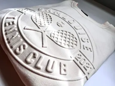 SamLouise Tennis Club Embossed Sweatshirt