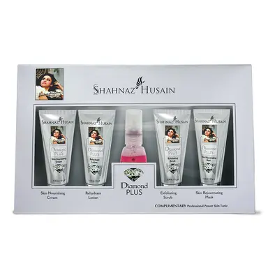 Shahnaz Husain Diamond Skin Revival Kit 10gx4 (Diamond Nourishing Cream, Diamond Scrub, Diamond Lotion, Diamond Rejuvenating Mask) - FREE-Professional