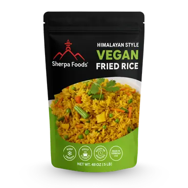 Cơm chiên kiểu Himalaya thuần chay - (12g protein mỗi khẩu phần)