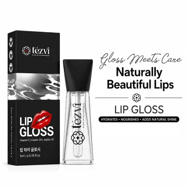 High-Shine Lip Gloss with Vitamin E - Nourishes + Moisturizes + Shines