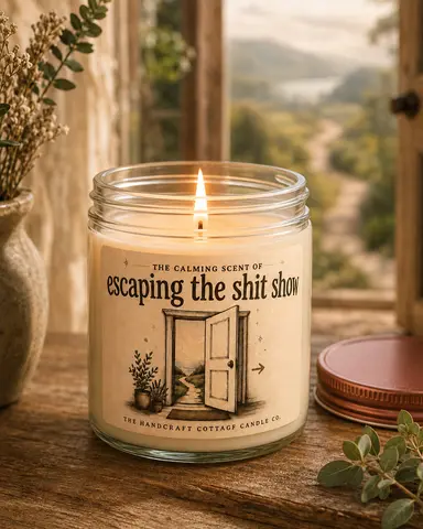 ESCAPE THE SHIT SHOW Candle
