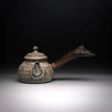 Celadon teapot wood handle w / cup 108ml