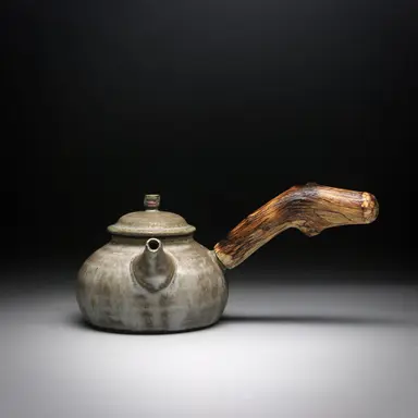 Celadon teapot wood handle 460ml