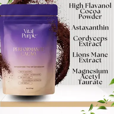 Mushroom Cocoa, Astaxanthin, Cocoa Flavanols, Magnesium Taurate