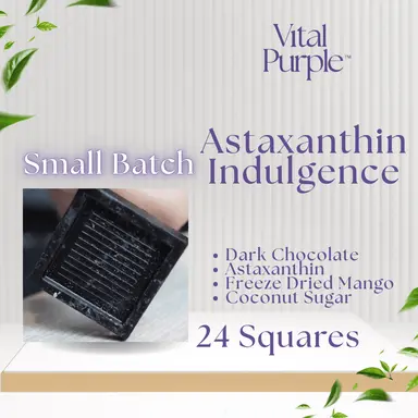 Astaxanthin Indulgence - 15mg per serving | 100% Dark Chocolate | High Flavanol Chocolate (Includes 2 Day Cool Ship)