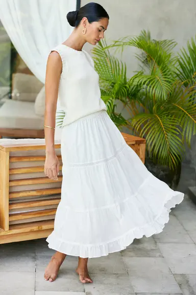 Colette Skirt in Off White