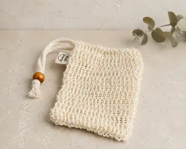 Natural Sisal Soap Saver Pouch – Reusable Soap Bag, Exfoliating Soap Holder