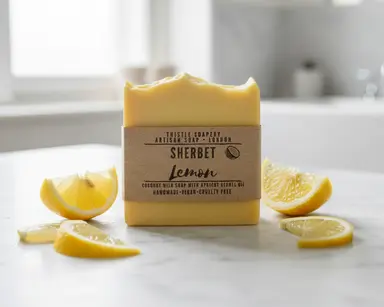 Lemon & Lemongrass Soap • With Coconut Milk and Essential Oils • For Sensitive & Dry Skin