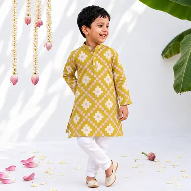 Boys Kurta Set- Amber