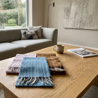 Frenni Wool Scarves - Aqua Blue
