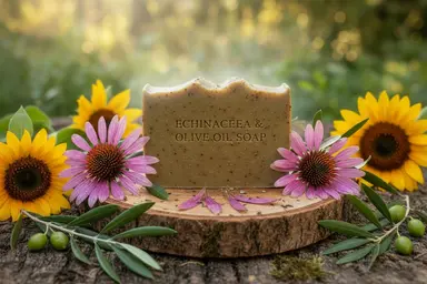 Echinacea Olive Sunflower Soap