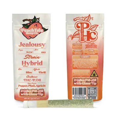 PeachTree Hemp Co. 2G Glass Tip Pre-Roll – Jealousy
