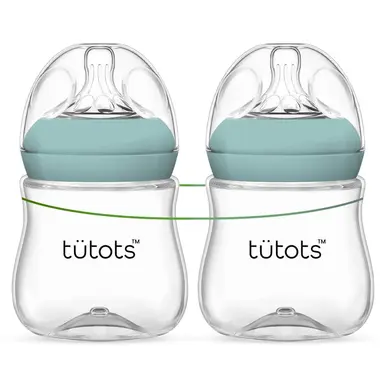 tutots Bình Sữa Cho Bé, Chống Colic, Không BPA - 150 ml Gói 2 Chai Xanh Lá