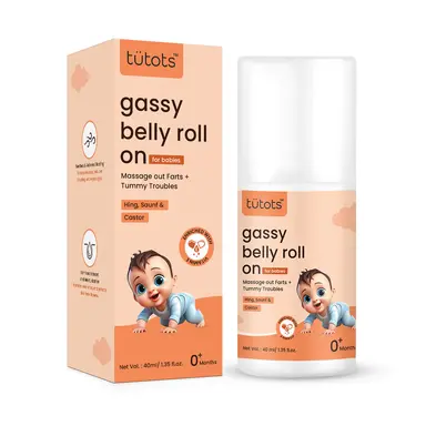 tutots Tummy Roll on cho Bé với Hing, Saunf & Dầu Cải