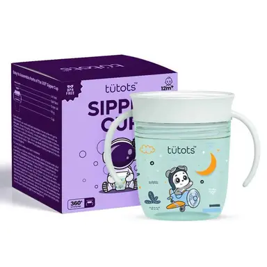 Cốc uống nước Tutots 360 độ cho bé - Thiết kế chống rò rỉ