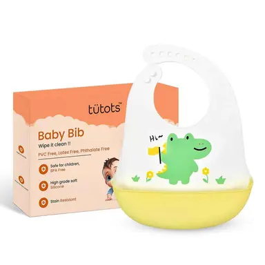 Tutots Silicone Baby Bib with Food Catcher