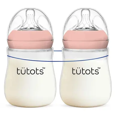 tutots Baby Feeding Bottle Pack of 2 Peach Color – 240ml each