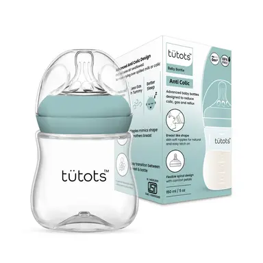 tutots Baby Feeding Bottle, Anti-Colic, BPA-Free - 150 ml Green