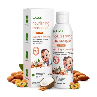 tutots Nourishing Baby Massage Oil with Almond, Coconut & Vitamin E