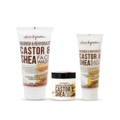 Castor & Shea Nourish + Rehydrate Skincare Set | 3-Piece