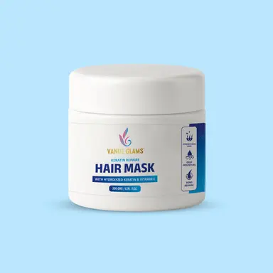 Vanue Glams Keratin Repair Hair Mask – Strengthens Hair, Deep Moisturizes, Damage Repair with Hydrolyzed Keratin & Vitamin E – 200g