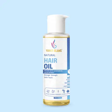 Vanue Glams Natural Hair Oil – Infused with 18 Botanical Oils & Extracts – Argan, Almond, Rosemary, Jojoba, Onion – Nourishes, Strengthens, and Promot