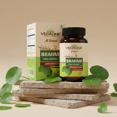 Vedaone Brahmi Capsules - 60 Capsules | Natural Brain & Mind Wellness Support