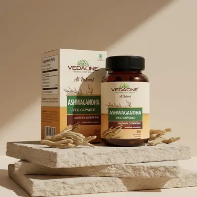Vedaone Ashwagandha Capsules โ 60 Capsules | Natural Stress Support & Daily Vitality