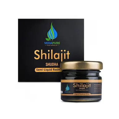 Vedapure Shudh Shilajit Resin 20g – Pure Himalayan Extract for Energy, Stamina & Strength