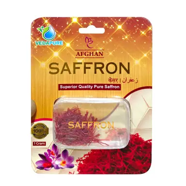Vedapure Afghan Saffron โ Premium A+ Grade All-Red Saffron |Pure & Hand-Harvested |Highest Quality โ 1g,