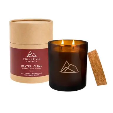 WINTER CLOVE 16oz Glass Jar Candle