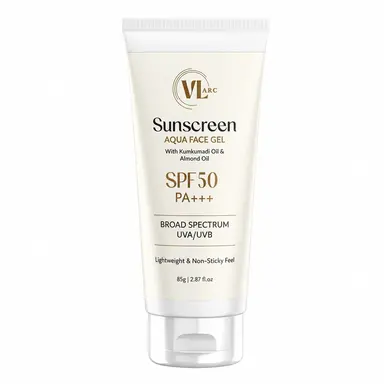 VLARC Sunscreen Aqua Face Gel SPF 50 PA+++ | Lightweight & No White Cast