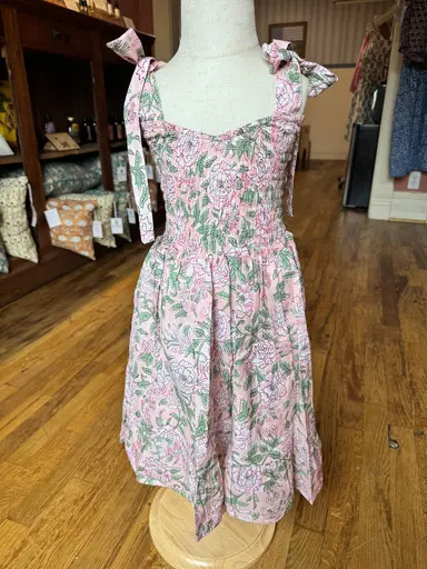 Clarity 100% Cotton Dress - Anna Marie with Ribbon Sleeves