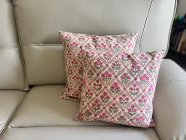 Hand Block Printed Pillow - Tender is the Night